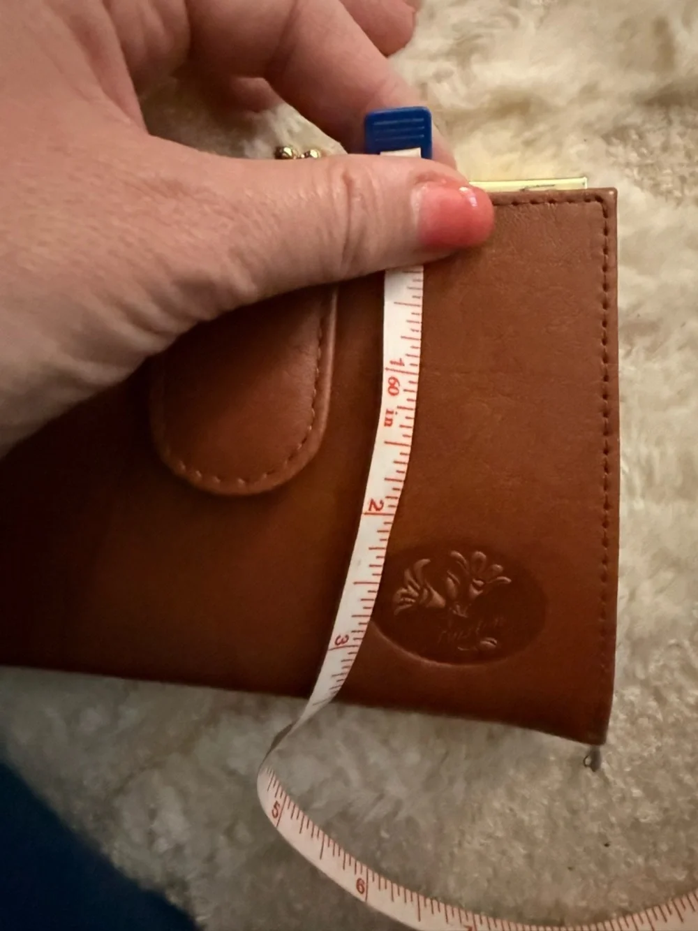 Buxton Brown Leather Bifold Wallet with Embossed Floral Detail